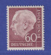 Bundesrepublik 1954 Theodor Heuss 60 Pf Mi.-Nr. 190 ** Geprüft SCHLEGEL BPP - Ungebraucht