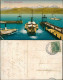 Ansichtskarte Friedrichshafen Hafen Schiffe Dampfer Steamer 1917 - Friedrichshafen
