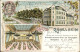 Litho AK Rödelheim-Frankfurt Am Main Restaurant Zur Schönen Aussicht 2 Bild 1898 - Frankfurt A. Main