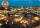 Maroc - Marrakech - Place Djamaa El Fna - Vue De Nuit - Blasons - CPM - Carte Neuve - Voir Scans Recto-Verso - Marrakech