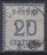 TIMBRE FRANCE ALSACE LORRAINE 20c BLEU N° 6 CACHET ALLEMAND DE COLMAR - Oblitérés