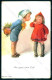 Artist Signed Fialkowska W. Children Child Boy Girl Serie 814 Postcard HR0875 - Autres & Non Classés