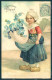 Artist Signed Clapsaddle ? Dutch Girl Egg Myosotis Easter Relief Postcard HR0562 - Altri & Non Classificati