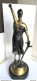 0404 16 -kas -30-15 - Vrouwe Justitia -WEEGSCHAAL ONTBREEKT - Lady Justice - LA BALANCE MANQUE - 32 CM -  1142 GRAM - Bronzes