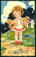 Artist Signed Richarson Girl Teddy Bear Serie 431f Postcard HR0995 - Altri & Non Classificati