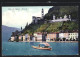 AK Morcote, Ruderboot Mit Sonnenschutz Auf Dem Lago Di Lugano  - Morcote