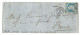 Enveloppe 1858 CAD Dunkerque 59 Type 14 Cachet Orpheon Dunkerquois Pour E. D'Ingrande Compositeur Paris NPAI Inconnu - 1853-1860 Napoleon III