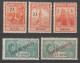 1919/1925 - MACAU (CHINA) - YVERT N°243+245+263/265 * MLH  - COTE = 51 EUR - Neufs