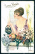 Artist Signed Busi Risque Lady Flowers Serie 23-1 Postcard HR1405 - Other & Unclassified