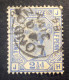 GB55 Victoria 2 1/2 P Bleu YT 62 Planche 22 Couronne Oblitéré - Used Stamps