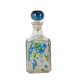 Bottiglia Con Tappo Sferico In Vetro Decorata Dipinta A Mano Motivi Floreali - Vintage - Andere & Zonder Classificatie