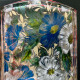 Bottiglia Con Tappo Sferico In Vetro Decorata Dipinta A Mano Motivi Floreali - Vintage - Altri & Non Classificati