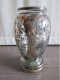 Vaso Portafiori  In Vetro Con Decorazione Floreale In Argento. Altezza Cm. 20 Diametro Base Cm. 9 Ben Conservato - Vases