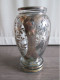 Vaso Portafiori  In Vetro Con Decorazione Floreale In Argento. Altezza Cm. 20 Diametro Base Cm. 9 Ben Conservato - Jarrones