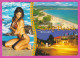 311040 / Bulgaria - Sunny Beach - Pin-Up Beautiful Woman In A Bikini Swimsuit , Beach , Casino Illuminate 1999 PC Bul Co - Pin-Ups