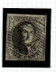 10 Centimes Brun, LL Encadré N° 3 A (papier épais)  Obl. 24 Bruxelles - 1849-1850 Médaillons (3/5)