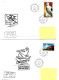 PO - 36 - 4 Plis Crozet Avec Cachets Illustrés - Covers & Documents