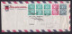 Venezuela: Airmail Cover To Canada, 1950s, 5 Stamps, History, From Hotel, Forwarded (minor Damage, Creases) - Venezuela