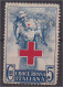 Italie Timbre Ou Vignette Croix Rouge 5c Bleu Et Rouge Scan Recto/verso - Unclassified