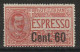 ITALY - 1922, Express Mail 60c On 50c - Mint/hinged