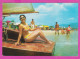 311061 / Bulgaria - Sunny Beach - Pin-Up Beautiful Woman In A Bikini Swimsuit , Beach , Muscular Men 1973 PC Photoizdat - Pin-Ups
