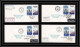 1177 Lot 4 Lettres Cad Différents Taaf Terres Australes Antarctic Covers Bateau (bateaux Ship) Signé Signe Recommandé - Covers & Documents