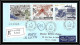 1167 Lot 4 Lettres Cad Différents Taaf Terres Australes Antarctic Covers N°96/99 Satellite 1988 Espace Space Recommandé - Covers & Documents