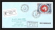 1159 Lot De 4 Lettres Avec Cad Différents Taaf Terres Australes Antarctic Covers N°109 TOUR EIFFEL 1990 Recommandé - Brieven En Documenten