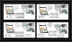 1135 Lot De 4 Lettres Avec Cad Différents Taaf Terres Australes Antarctic Covers 159 + 133 14/02/1994 Recommandé - Lettres & Documents