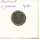 3 PENCE 1961 IRELAND Coin #AY679.U.A - Irlanda