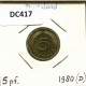 5 PFENNIG 1980 D BRD DEUTSCHLAND Münze GERMANY #DC417.D.A - 5 Pfennig