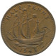 HALF PENNY 1943 UK GROßBRITANNIEN GREAT BRITAIN Münze #AG818.1.D.A - C. 1/2 Penny