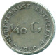 1/10 GULDEN 1960 NIEDERLÄNDISCHE ANTILLEN SILBER Koloniale Münze #NL12351.3.D.A - Netherlands Antilles