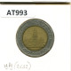 10 BAHT 1992 THAILAND BIMETALLIC Coin #AT993.U.A - Tailandia