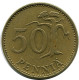50 PENNIA 1963 FINLANDE FINLAND Pièce #AR912.F.A - Finnland