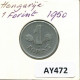 1 FORINT 1950 HUNGRÍA HUNGARY Moneda #AY472.E.A - Hungary