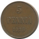 5 PENNIA 1916 FINNLAND FINLAND Münze RUSSLAND RUSSIA EMPIRE #AB262.5.D.A - Finnland