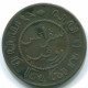 1 CENT 1857 NETHERLANDS EAST INDIES INDONESIA Copper Colonial Coin #S10024.U.A - Indes Néerlandaises
