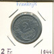 2 FRANCS 1944 FRANCIA FRANCE Moneda Provisional Government #AM338.E.A - 2 Francs