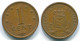1 CENT 1976 ANTILLES NÉERLANDAISES Bronze Colonial Pièce #S10700.F.A - Antilles Néerlandaises