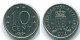 10 CENTS 1974 NETHERLANDS ANTILLES Nickel Colonial Coin #S13495.U.A - Antilles Néerlandaises
