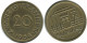 20 FRANKEN 1954 SAARLAND GERMANY Coin #AD779.9.U.A - 20 Frank