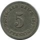 5 PFENNIG 1897 A DEUTSCHLAND Münze GERMANY #DB144.D.A - 5 Pfennig