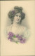 M.M. VIENNE 1900s ART NOUVEAU POSTCARD - WOMAN & FLOWERS - N.322 (5517) - Vienne