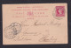 1897 - 1 P. Antwort-Ganzsache (P 4A) Nach Hamburg - Falklandinseln