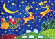SANTA CLAUS Happy New Year Christmas DEER Vintage Postcard CPSM #PBB167.A - Santa Claus