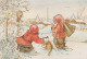 SANTA CLAUS Happy New Year Christmas GNOME Vintage Postcard CPSM #PBB052.A - Santa Claus