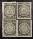 GDR DDR - 35 Y + 37 Y + 38 Y - 3 Verschiedene Dienstmarken Im 4er-Block - MNH** - Mint