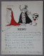 Menu érotique (publicité Médicale), Texte Manuscrit - Menus