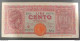 BANKNOTE ITALIA 100 LIRE 1944 IMPRONA URBINI CIRCULATED - 100 Liras